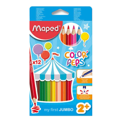 Trojhrann pastelky Maped/12 JUMBO